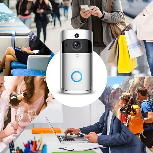 Відеодомофон Wi-Fi V5 720P з нічним баченням, датчиком руху, акумулятором, голосовим викликом - фото 7