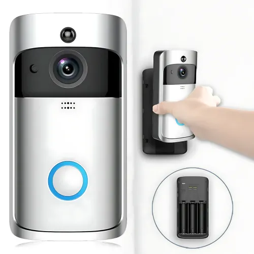 Відеодомофон Wi-Fi V5 720P з нічним баченням, датчиком руху, акумулятором, голосовим викликом