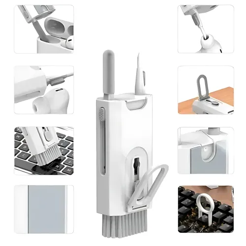 Набор для чистки гаджетов 8-в-1 Cleaning Brush AND869 — для клавиатур, наушников, экранов, с микрофиброй - фото 3
