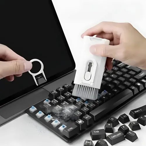Набор для чистки гаджетов 8-в-1 Cleaning Brush AND869 — для клавиатур, наушников, экранов, с микрофиброй - фото 7