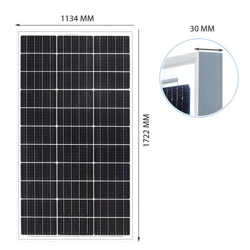 Сонячна панель Wimpex WX-45000, 450 W, 38.85 V, 11.6 A, монокристалічна, алюмінієва рамка, 1722×1134×30 мм - фото 8