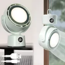 Мини-вентилятор-кондиционер подвесной LY-935, LED-подсветка, ароматерапия, поворот, дисплей, USB Type-C
