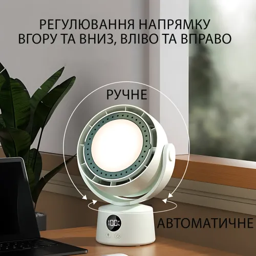 Мінівентилятор-кондиціонер підвісний LY-935, LED-підсвітка, ароматерапія, поворот, дисплей, USB Type-C - фото 10
