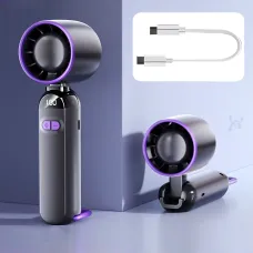 Ручний USB-вентилятор Turbo Fans LY-937, 5 швидкостей, складаний, 3000 мА·год, 5 Вт, сірий
