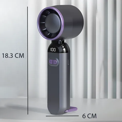 Ручний USB-вентилятор Turbo Fans LY-937, 5 швидкостей, складаний, 3000 мА·год, 5 Вт, сірий - фото 8