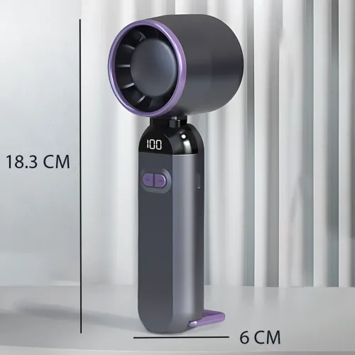 Ручной USB-вентилятор Turbo Fans LY-937, 5 скоростей, складной, 3000 мА·ч, 5 Вт, серый - фото 14