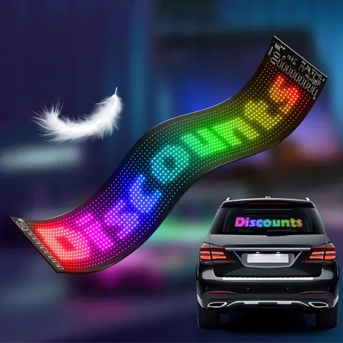 Гибкий LED-дисплей ART-0568 RGB, Bluetooth, Type-C, IP65, управление через телефон и пульт, 89.8×19.2 см - фото 4