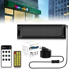 Гибкий светодиодный дисплей ART-0569, RGB, Bluetooth, IP65, управление пультом и телефоном, 133×19.2 см