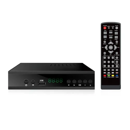 Цифрова приставка YASIN T8000 (DVB-T2) роз'єм під wi-fi, LED-дисплей, підтримка Dolby Digital, металева - фото 2