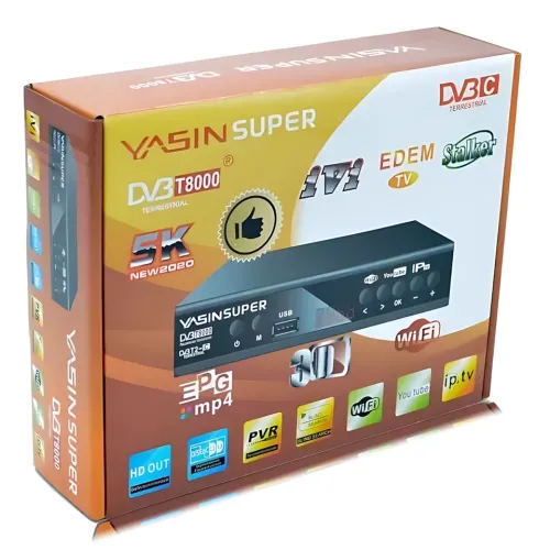Цифрова приставка YASIN T8000 (DVB-T2) роз'єм під wi-fi, LED-дисплей, підтримка Dolby Digital, металева - фото 6