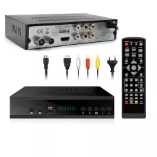 Цифрова приставка YASIN T8000 (DVB-T2) роз'єм під wi-fi, LED-дисплей, підтримка Dolby Digital, металева