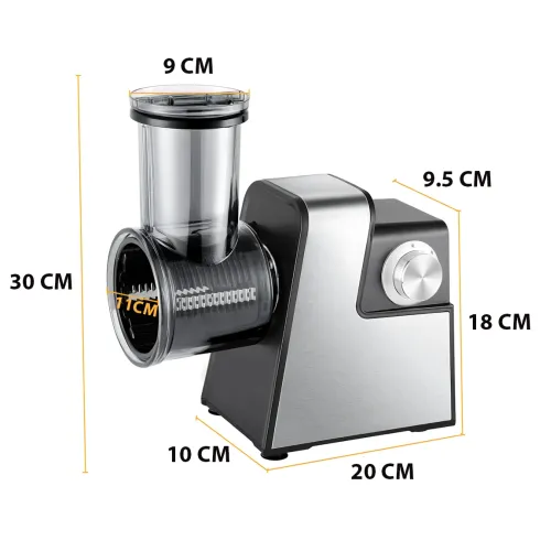 М'ясорубка електрична Hoffmans HM-277 1000 Вт + овочерізка, 7 насадок, 2 швидкості, реверс, комбайн 2 в 1 - фото 8