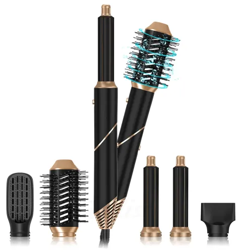 Hot Air Styler 6‑в‑1 ‒ многофункциональная фен‑расческа: сушит, укладывает, завивает и разглаживает, ионизация - фото 9