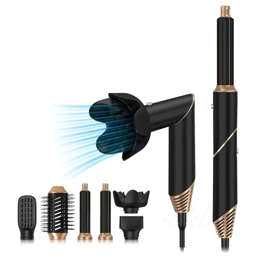 Hot Air Styler 6‑в‑1 ‒ многофункциональная фен‑расческа: сушит, укладывает, завивает и разглаживает, ионизация - фото 10