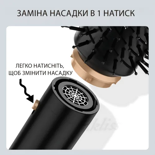 Hot Air Styler 6‑в‑1 ‒ многофункциональная фен‑расческа: сушит, укладывает, завивает и разглаживает, ионизация - фото 5