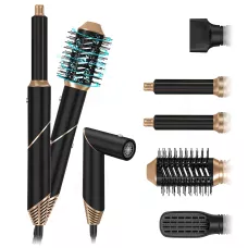 Hot Air Styler 6-в-1 — багатофункціональна фен-розчіска: сушить, укладає, завиває та згладжує, іонізація