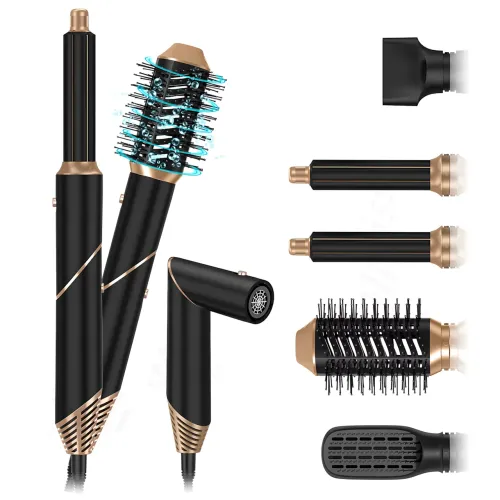 Hot Air Styler 6-в-1 — багатофункціональна фен-розчіска: сушить, укладає, завиває та згладжує, іонізація