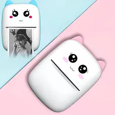 Дитячий мініпринтер моментального термодруку C9 «Вушка», Bluetooth, 1000 мА·год, принтер для телефона iOS/Android