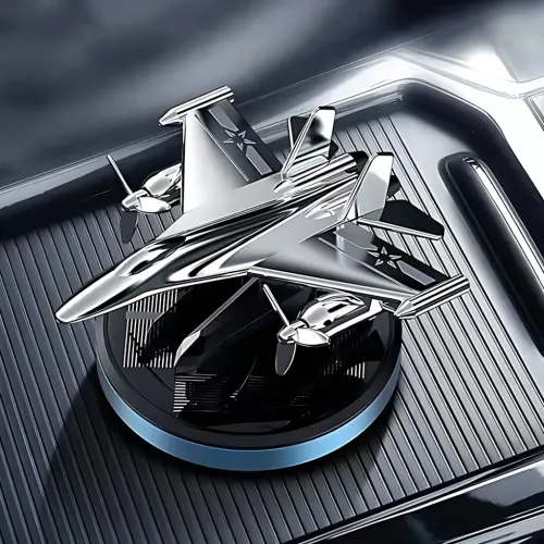 Автомобільний ароматизатор VERT-05 Літак F15 з обертовим пропелером, сонячною панеллю, освіжувач в авто - фото 4