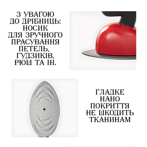 Ручний відпарювач Zepline ZP-00222, 3000 Вт, 1.5 л, сенсорне керування, подавання пари 50 г/хв, самоочищення Сірий - фото 4