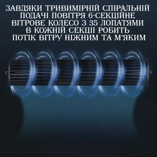 Вентилятор колонний Zepline ZP-138, 500 Вт, 3 швидкості, таймер 60 хв, нахил і поворот - фото 6