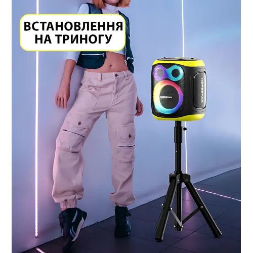 Беспроводная Bluetooth колонка Hopestar Party 130, 120 Вт, 22000 мАч, 2 микрофона, караоке, TWS, LED, IPX5 - фото 8