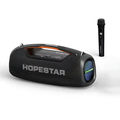 Беспроводная Bluetooth колонка Hopestar A60 100 Вт с микрофоном, TWS, RGB-подсветкой, защитой IPX6, с караоке - фото 8