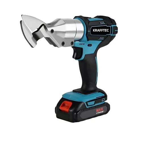 Акумуляторні ножиці для металу Krafftec DJS130RFE 36V 5 А·год, 2 АКБ, кейс, поворотна головка 360°, до 1.8 мм - фото 4