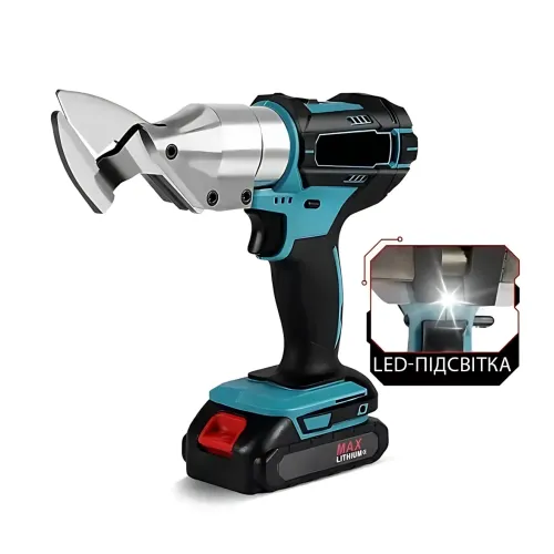 Акумуляторні ножиці для металу Krafftec DJS130RFE 36V 5 А·год, 2 АКБ, кейс, поворотна головка 360°, до 1.8 мм - фото 2