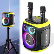 Беспроводная Bluetooth колонка Hopestar Party 130, 120 Вт, 22000 мАч, 2 микрофона, караоке, TWS, LED, IPX5 Черный