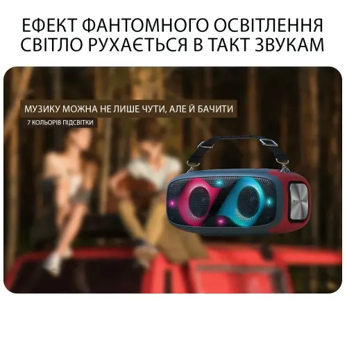 Портативна Bluetooth-колонка Hopestar A30 Party 70Вт, TWS, RGB-підсвітка, IPX6, 8800 мА·год, AUX, USB, BT 4.0 Синій - фото 6