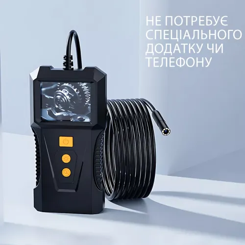Ендоскоп з екраном RIAS P230, кабель 5 м, 8 мм камера, 8 LED, жорсткий дріт, IP68, автономний (батарейки) - фото 5