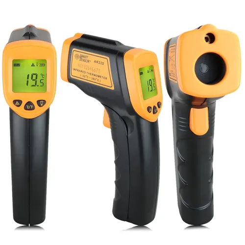 Инфракрасный бесконтактный пирометр Temperature AR-360 (–50 до +420°C) с лазерным прицелом, подсветкой