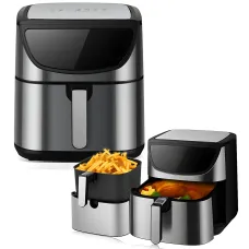 Фритюрниця професійна 12 л Zepline ZP-217, 4200 Вт, 2 ТЕНи, 2 антипригарні кошики, сенсорні кнопки