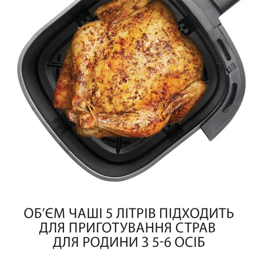 Аерофритюрниця Crownberg CB-5551, 5 л, 2000 Вт, 8 програм, сенсорне керування, оглядове вікно, дисплей - фото 8
