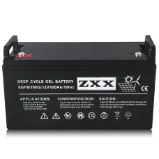 Гелевий акумулятор ZXX 12 В 100 Ah AGM Gel, необслуговуваний, низький саморозряд, для ДБЖ, електромобілів