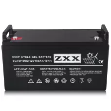 Гелевый аккумулятор ZXX 12В 100Ah AGM Gel, необслуживаемый, низкий саморазряд, для ИБП, электромобилей