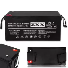 Гелевий акумулятор ZXX 12 V 250 Ah — необслуговуваний, герметичний, глибокого розряджання, для ДБЖ, авто, човнів