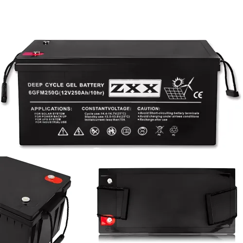Гелевий акумулятор ZXX 12 V 250 Ah — необслуговуваний, герметичний, глибокого розряджання, для ДБЖ, авто, човнів