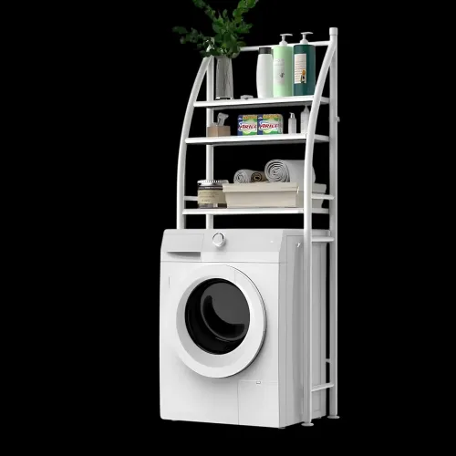 Полиця-стелаж підлогова над пральною машиною Laundry Rack 361 WO, 3 яруси, до 20 кг, 65×25×165 см, білий - фото 3