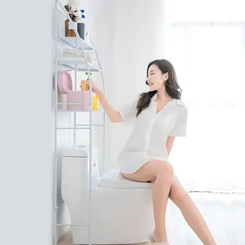 Полиця-стелаж підлогова над пральною машиною Laundry Rack 361 WO, 3 яруси, до 20 кг, 65×25×165 см, білий - фото 9