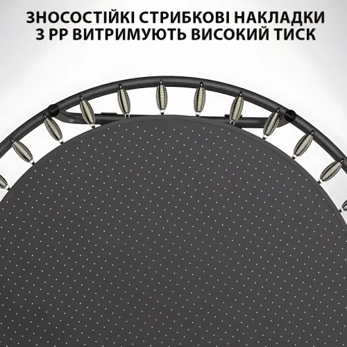 Детский батут Atleto с защитной сеткой, лестницей, для дома/улицы, диаметр 152 см, 36 пружин, до 60 кг, желтый - фото 8