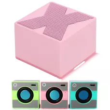 Bluetooth-колонка X1 Mini з мікрофоном, Bluetooth 5.0, стереозвуком і USB-C зарядкою, 400 мА·год Рожевий