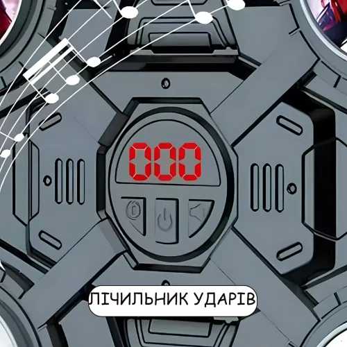 Музичний боксерський тренажер Iron Man 4 цілі з LED-підсвіткою, музикою й USB-зарядкою, настінний - фото 7