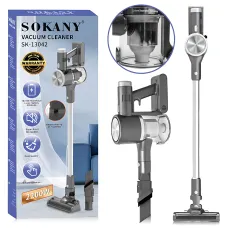 Вертикальний пилосос SOKANY SK-13042, 2200 Вт, ручний, акумуляторний, циклонний, контейнер 0,6 л, 3 насадки