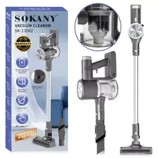 Вертикальний пилосос SOKANY SK-13042, 2200 Вт, ручний, акумуляторний, циклонний, контейнер 0,6 л, 3 насадки