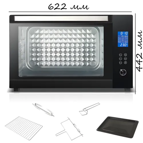 Електрична настільна духовка Sokany SK-10011, 50 л, 1700 Вт, з грилем, конвекцією, роженом і таймером - фото 11