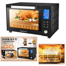 Електрична настільна духовка Sokany SK-10011, 50 л, 1700 Вт, з грилем, конвекцією, роженом і таймером