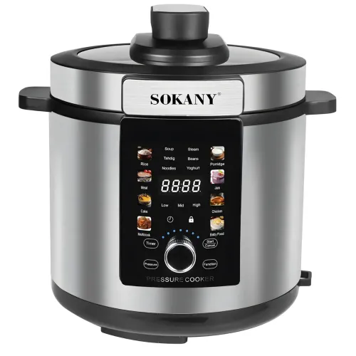 Мультиварка-скороварка Sokany SK-07043 — 7 л, 1500 Вт, антипригарна чаша, сенсорне керування, 15 програм - фото 3