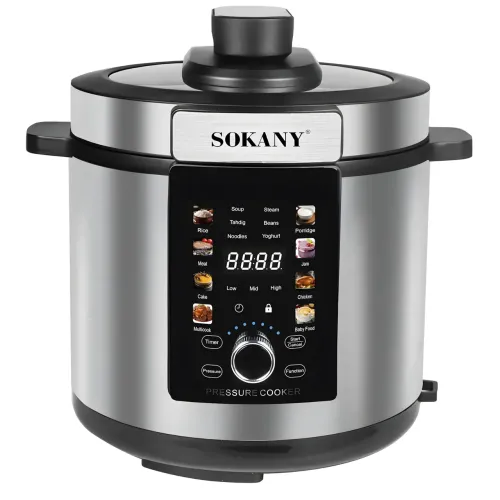Мультиварка-скороварка Sokany SK-07043 — 7 л, 1500 Вт, антипригарная чаша, сенсорное управление, 15 программ - фото 4